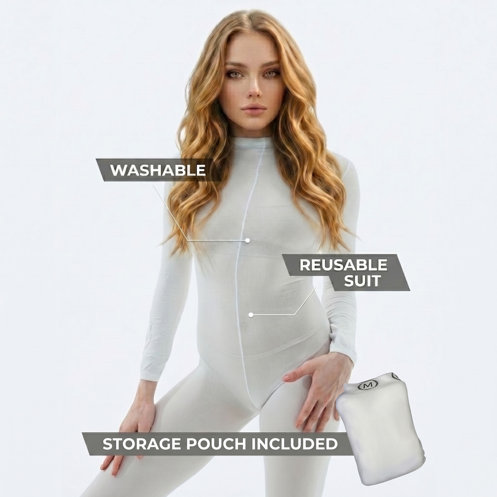 Reusable 120 DEN White Microfi - đánh giá và giá Pressotherapy Lymphatic Drainage Suit