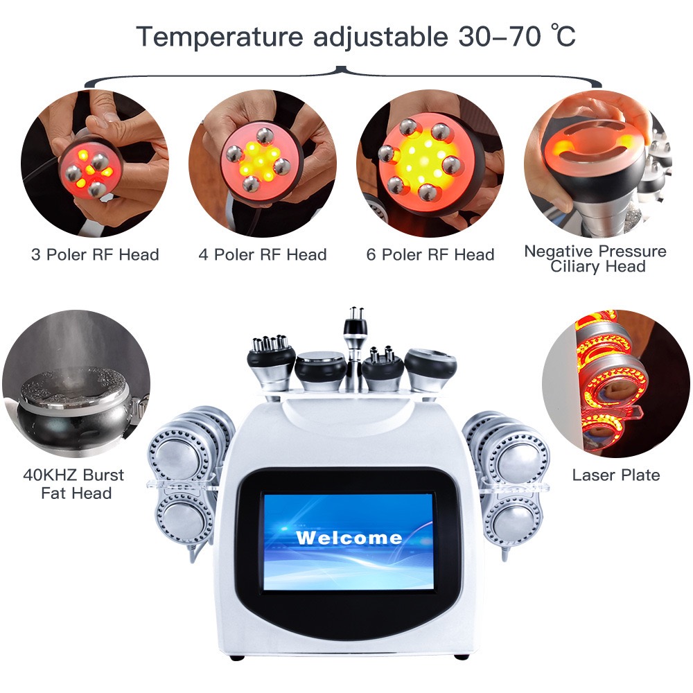 6-in-1 Vacuum Cavitation Slimm - đánh giá và giá 6 In 1 Cavitation Rf Machine 40K