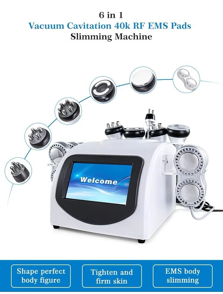 6-in-1 Vacuum Cavitation Slimm - đánh giá và giá 6 In 1 Cavitation Rf Machine 40K