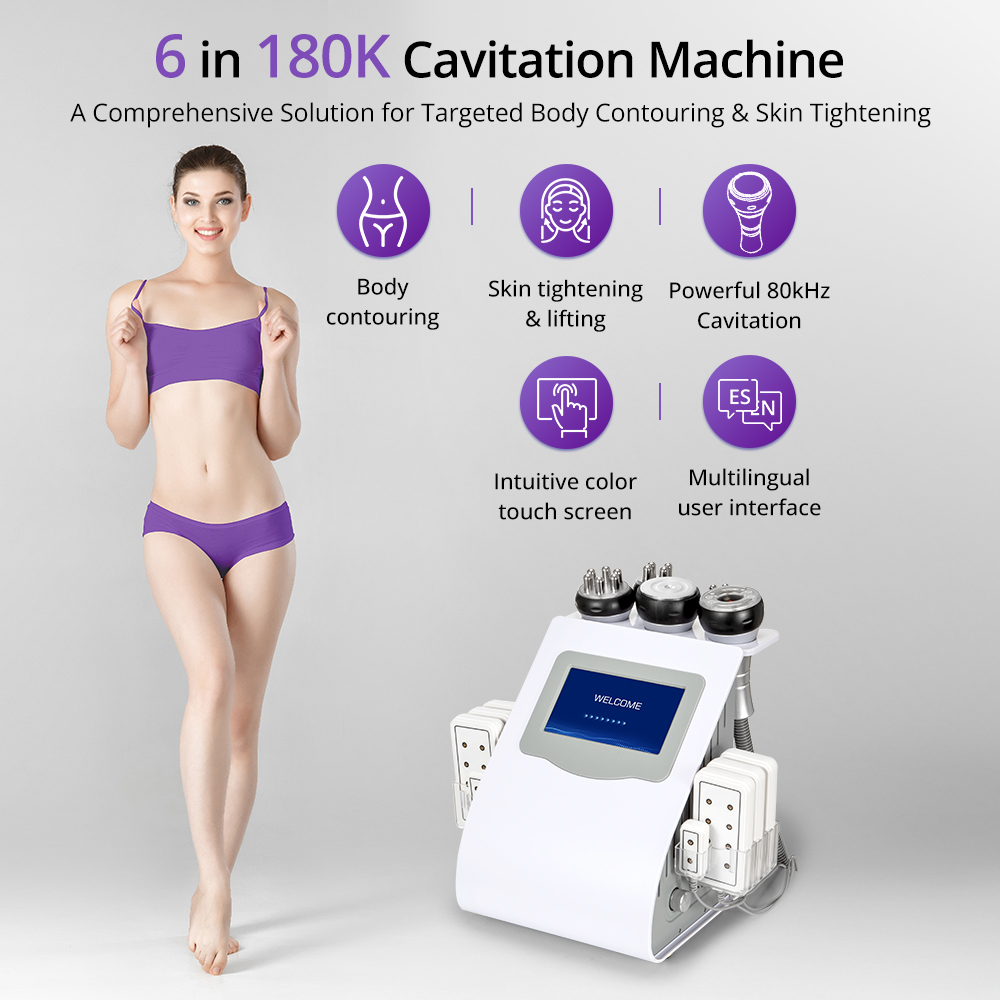 6 In 1 80k Cavitation Machine  - đánh giá và giá Vacuum Cavitation Body Contouring