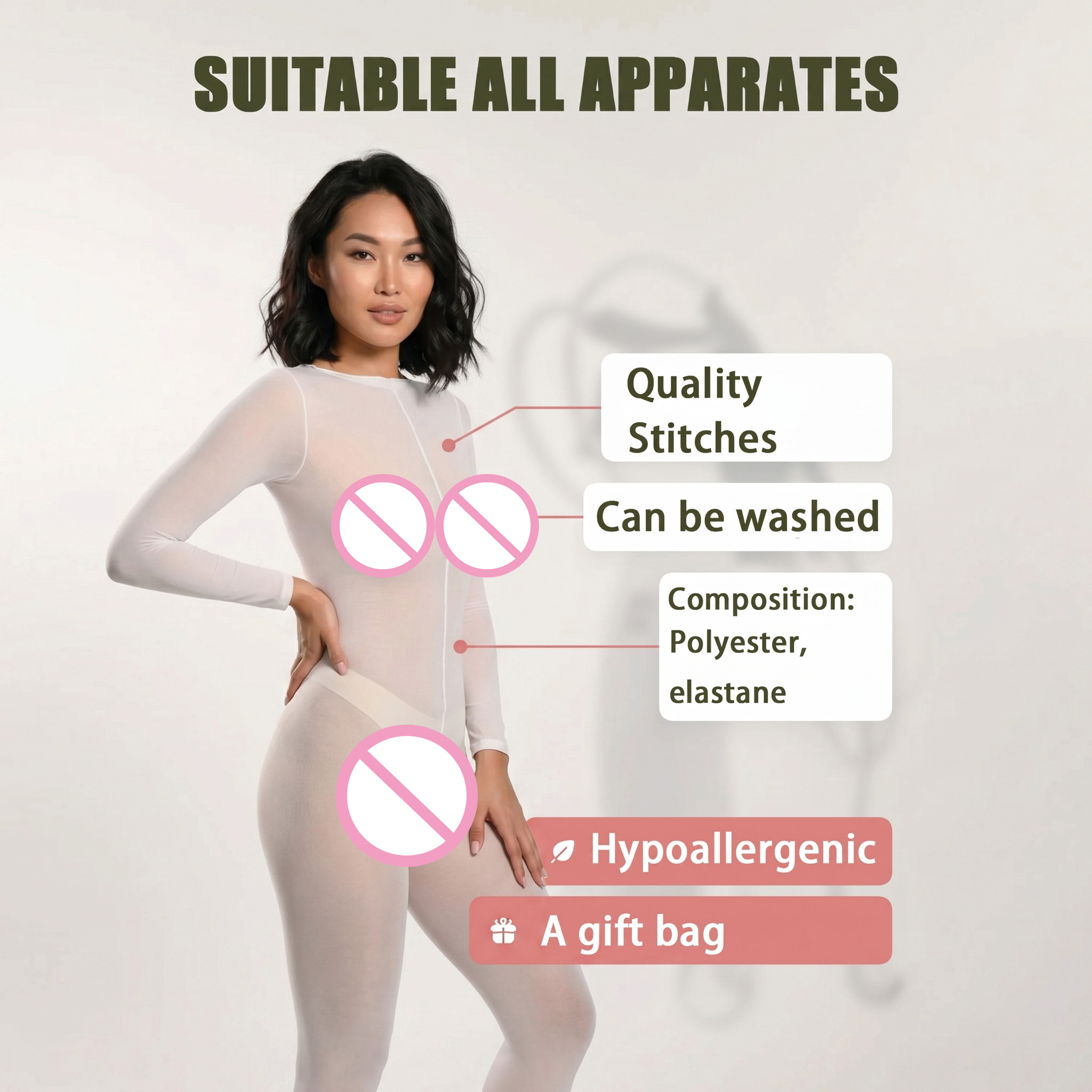 Reusable 120 DEN White Women F - đánh giá và giá Pressotherapy Lymphatic Drainage Suit