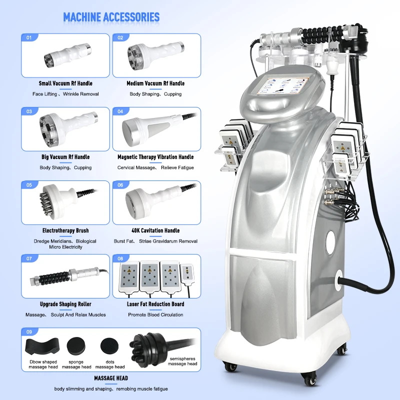 40K 9 in 1 Cavitation Vacuum B - đánh giá và giá Lipo Laser Pads Slimming Machine